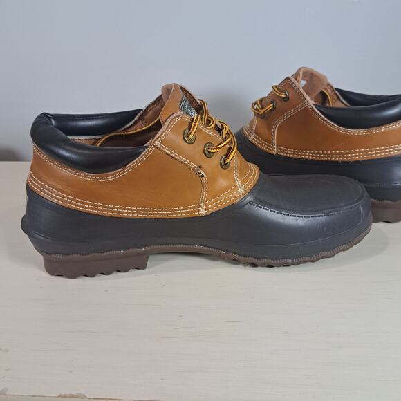 G. H. Bass Huey Men's Leather Rubber Duck Boots Rain Boot Ankle Waterproof 12M - Picture 6 of 11